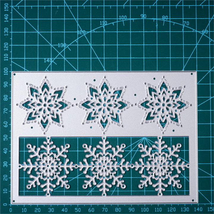 Kokorosa Metal Cutting Dies with Snowflake Mosaic Background