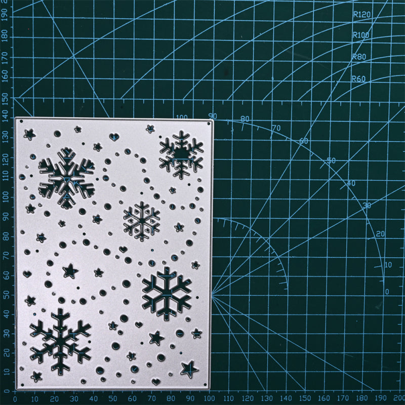Kokorosa Metal Cutting Dies with Snowflakes Background Board