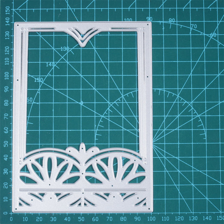 Kokorosa Metal Cutting Dies with Symmetrical Double Flower Background Board