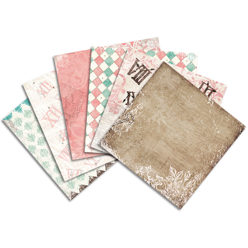Kokorosa 24PCS DIY Scrapbook & Cardmaking Moment to Moment Background Paper