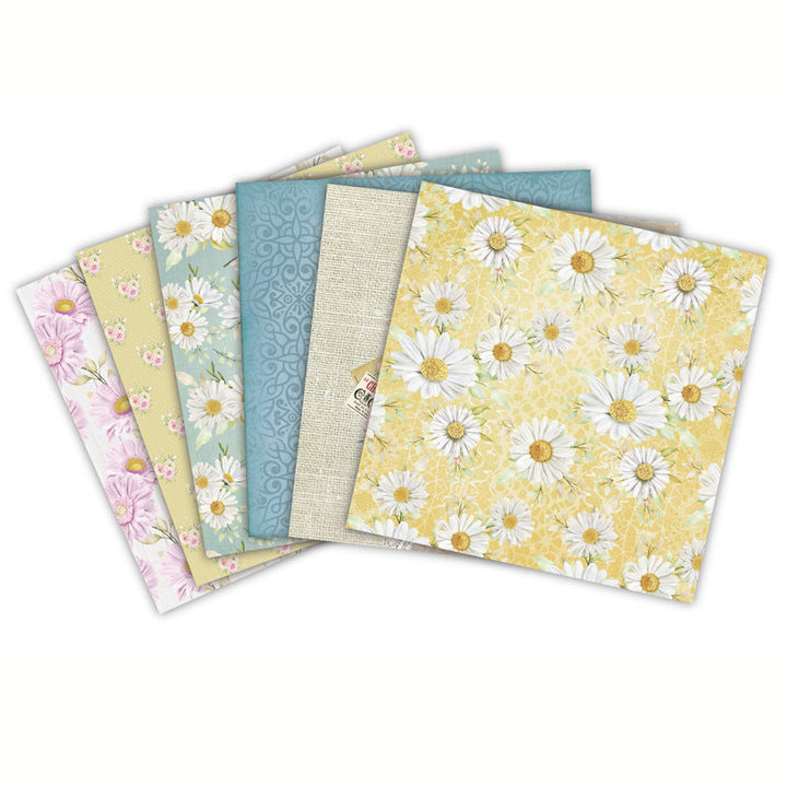 Kokorosa 24PCS  6" Chrysanthemum Pattern  DIY Scrapbook & Cardmaking Paper