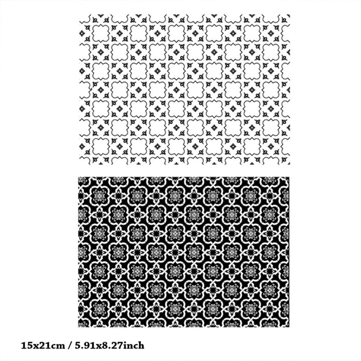 Kokorosa Patterned Tiles Clear Stamps