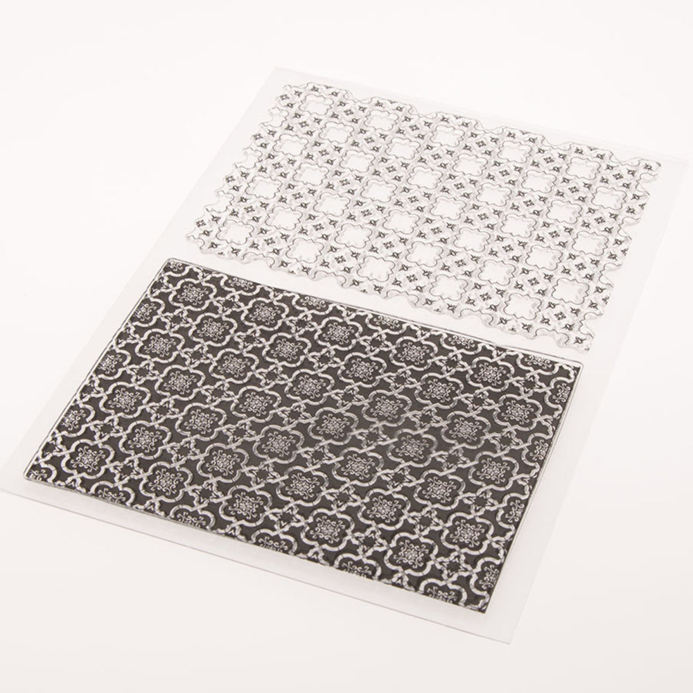 Kokorosa Patterned Tiles Clear Stamps