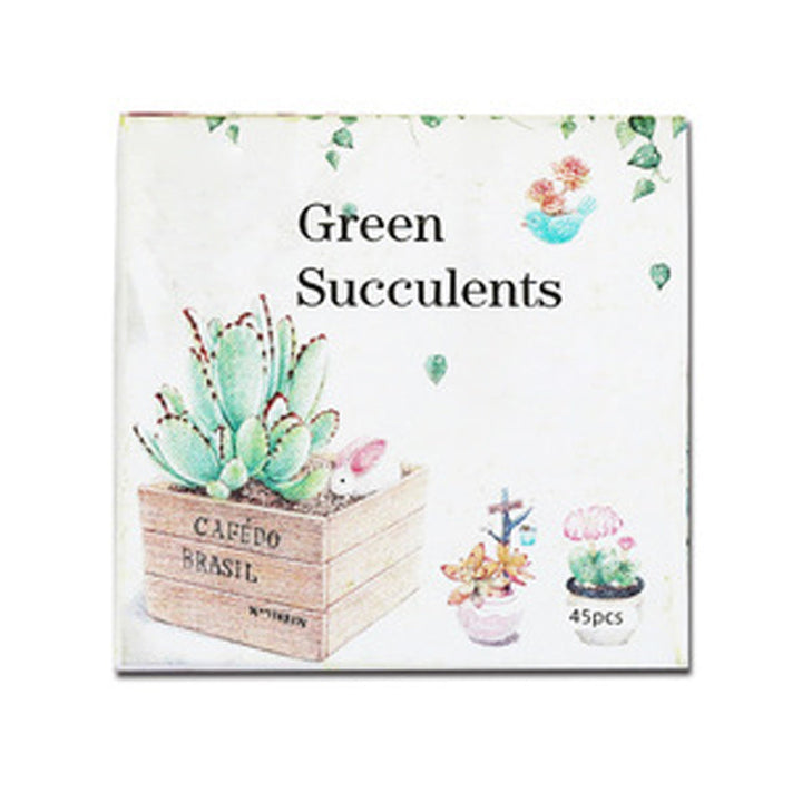 Kokorosa Petalsucculent Plants Stickers (45pcs)