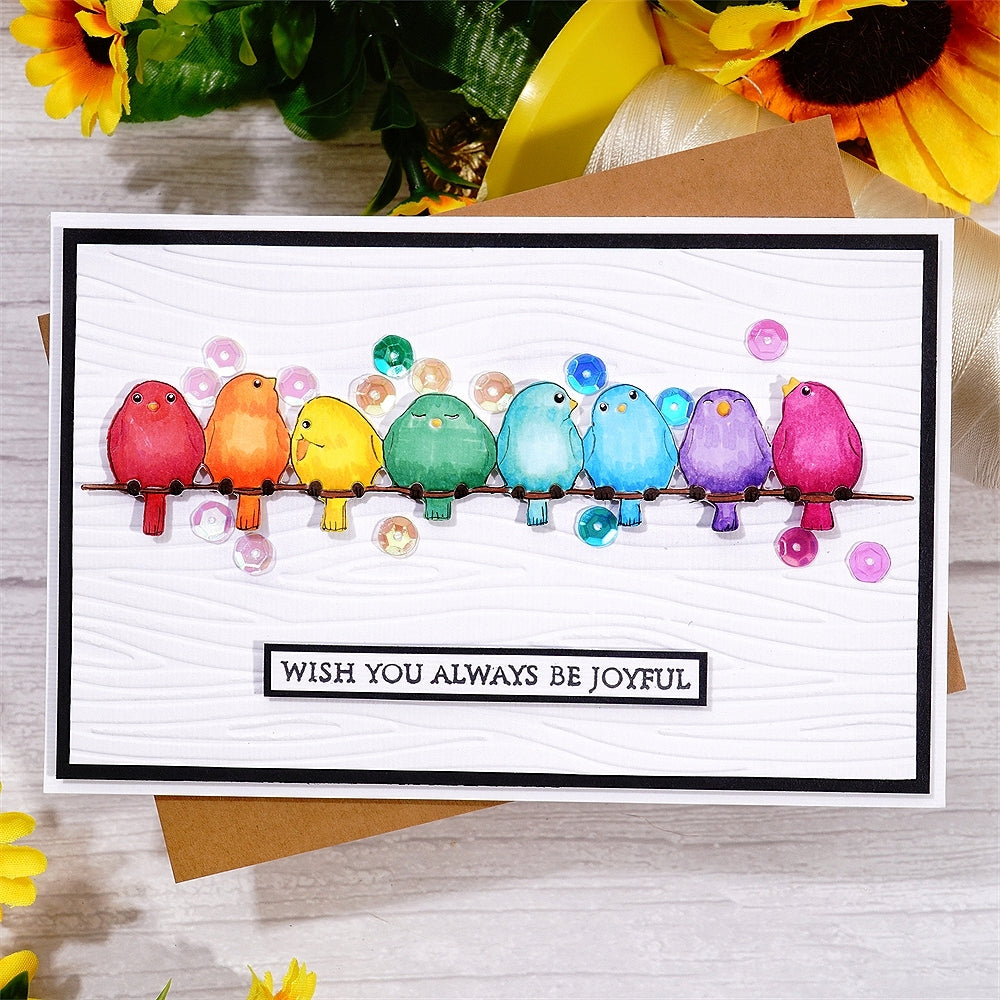 Metal Cutting Dies With Row of Birds For Card Making – kokorosastudio.com