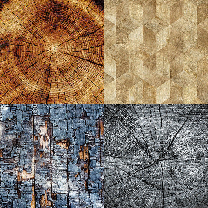 Kokorosa 24PCS 6" DIY Wood Texture Scrapbook & Cardmaking Paper