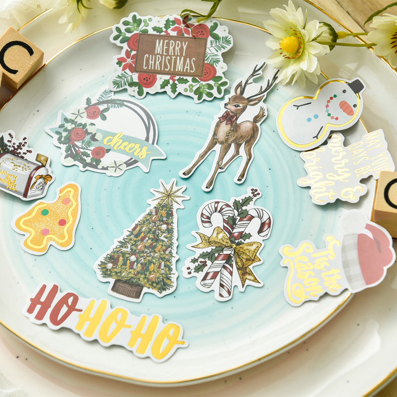 Kokorosa Self Adhesive Celebrate Christmas Stickers Handmade Crafts Decoration Stickers