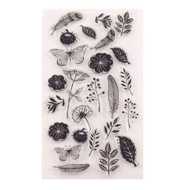 Kokorosa Simple Leaves Clear Stamps