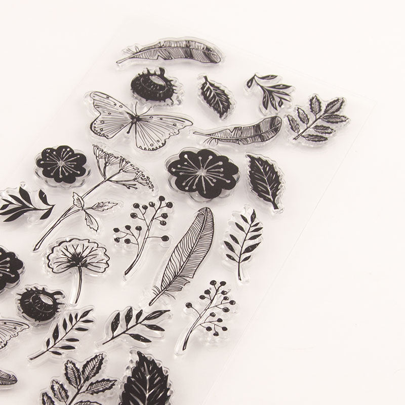 Kokorosa Simple Leaves Clear Stamps