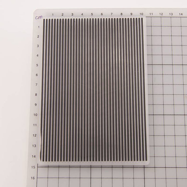 Kokorosa Straight Stripes Plastic Embossing Folder