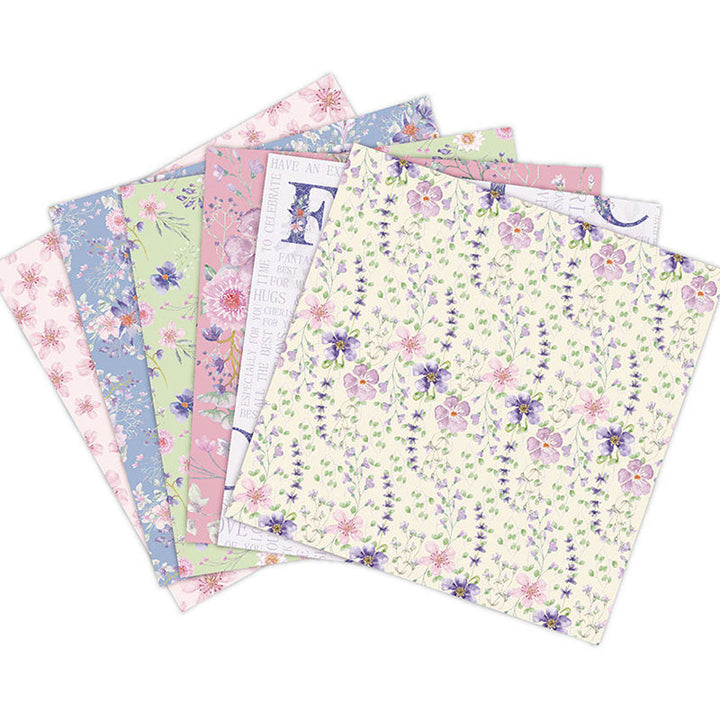 Kokorosa 24PCS DIY Scrapbook & Cardmaking Summer Garden Background Paper