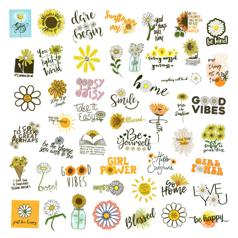 Kokorosa Sunflowers Stickers (50pcs)