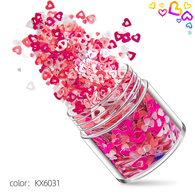 Kokorosa Sweet Valentine's Day Mixed Glitter DIY Sequin Ornaments