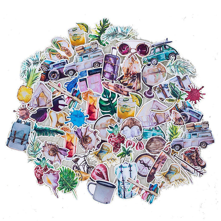 Kokorosa Tropical Island Travel Adventure Stickers (70pcs)