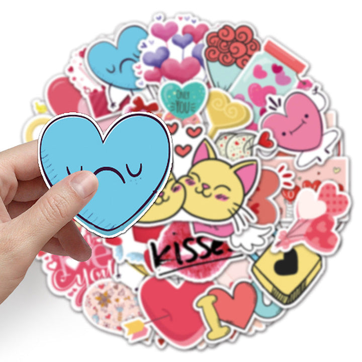 Kokorosa Valentine's Day Heart Stickers (50pcs)