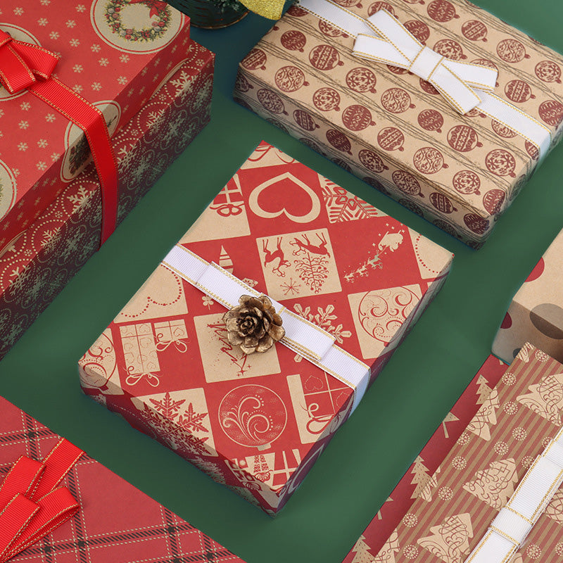 Kokorosa Vintage Christmas Decoration Wrapping Paper (8 Choices)