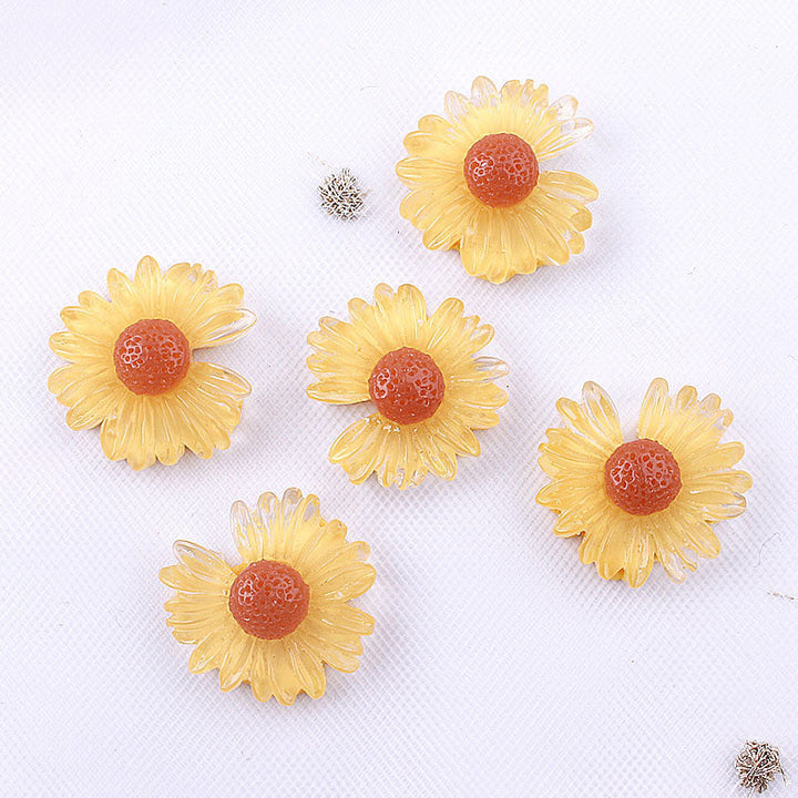 Kokorosa Daisy Flowers Resin Accessories DIY Materials（20 Pcs）