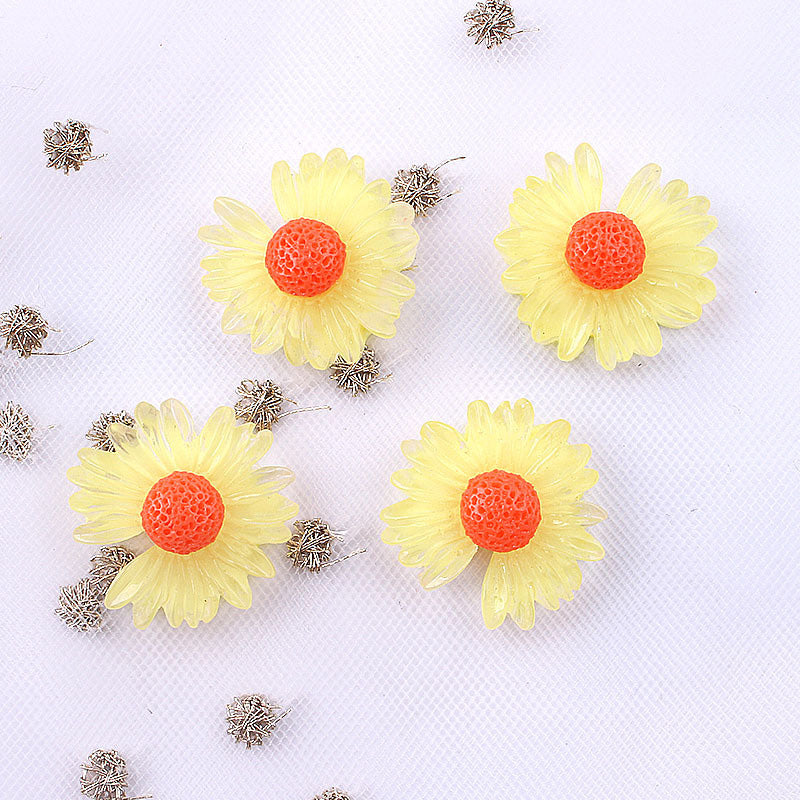 Kokorosa Daisy Flowers Resin Accessories DIY Materials（20 Pcs）