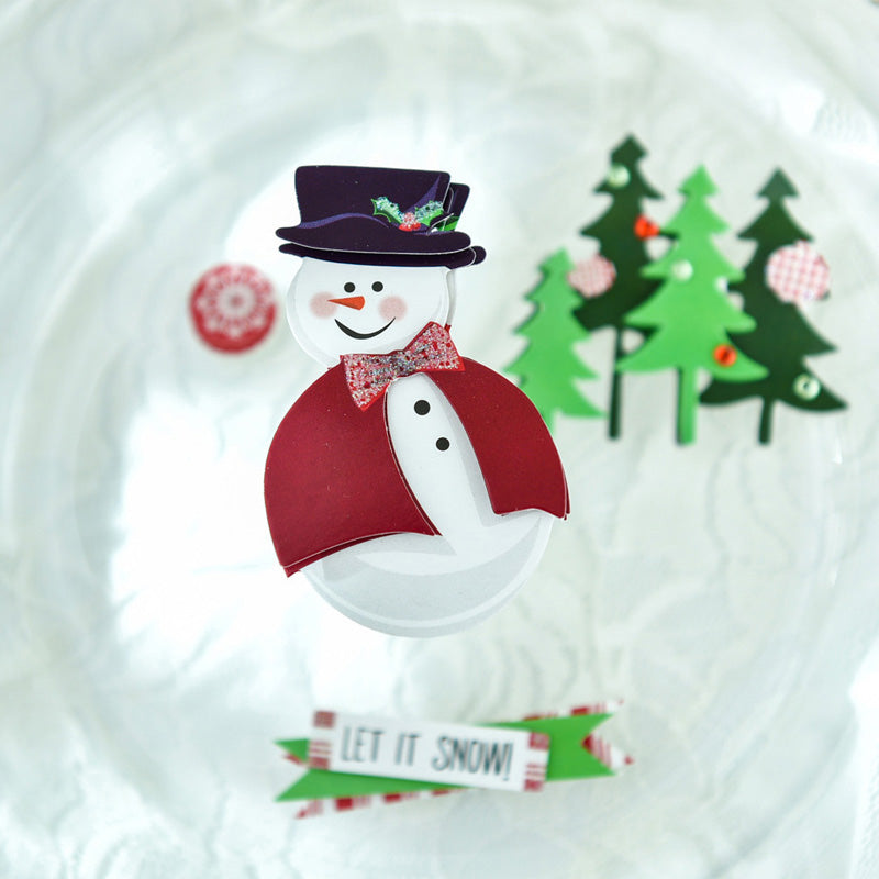 Kokorosa Winter Snowman Stickers Handmade Crafts Decoration Stickers