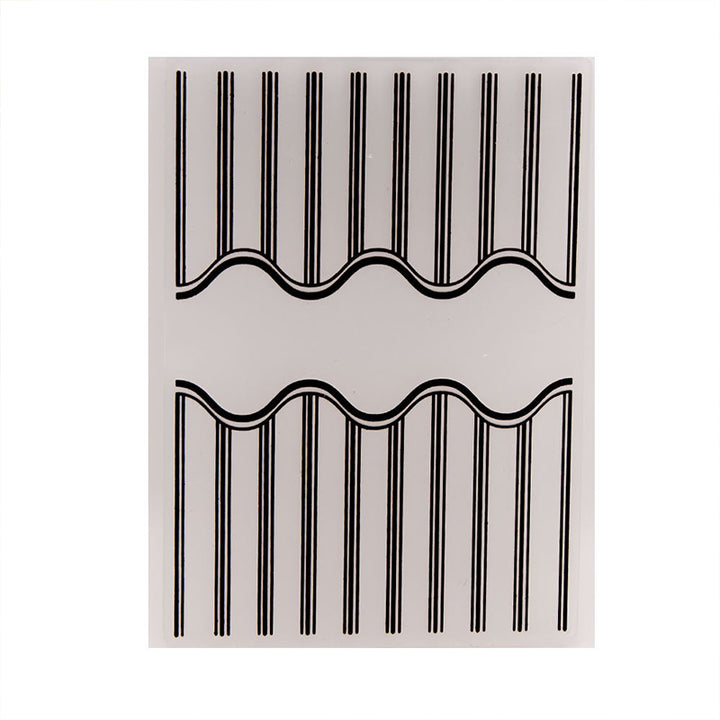 Kokorosa Vintage Stripes Plastic Embossing Folder