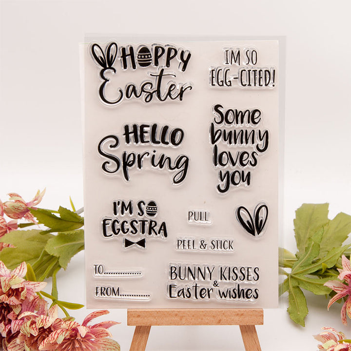 Kokorosa Easter Words Clear Stamps