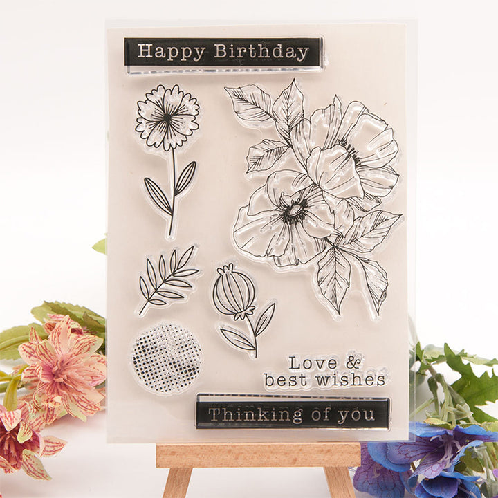 Kokorosa Floral Clear Stamps