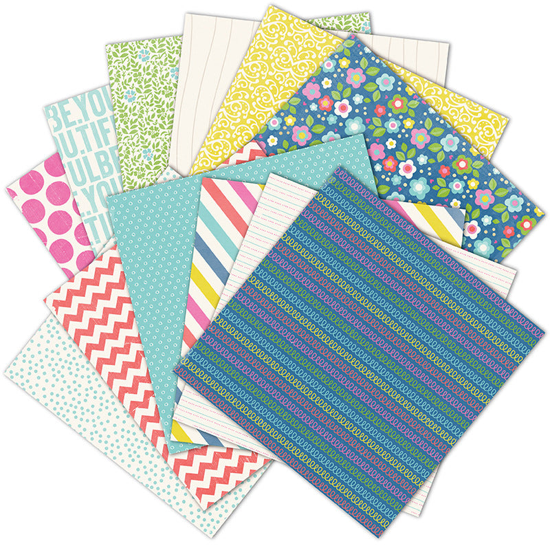 Kokorosa 24PCS  6" Spring Blossom Scrapbook & Cardstock Paper