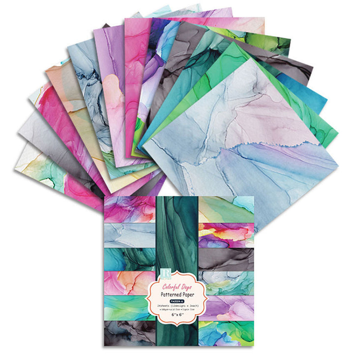 Kokorosa 24PCS  6" Colorful Days Scrapbook & Cardstock Paper