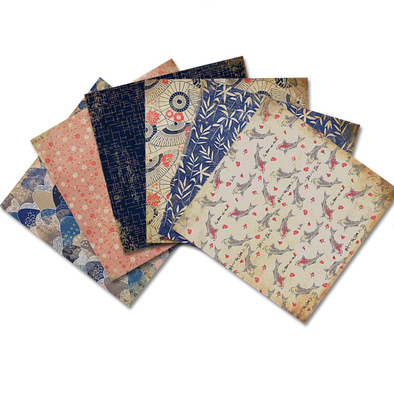 Kokorosa 24PCS  6" Vintage Japanese Style Scrapbook & Cardstock Paper
