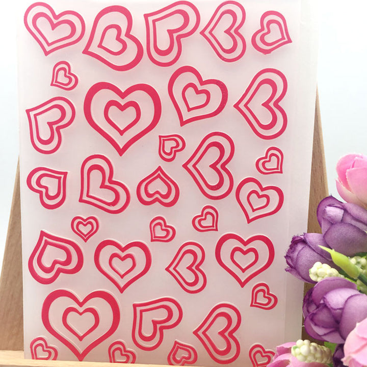 Kokorosa Double Love Heart Embossing Folder