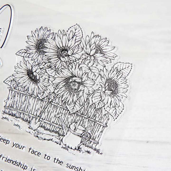 Kokorosa Sunflower Garden Theme Dies with Stamps Set