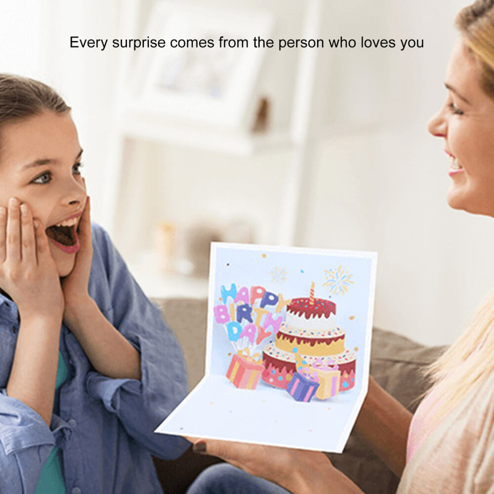 Kokorosa Birthday Cake 3D Greeting Card