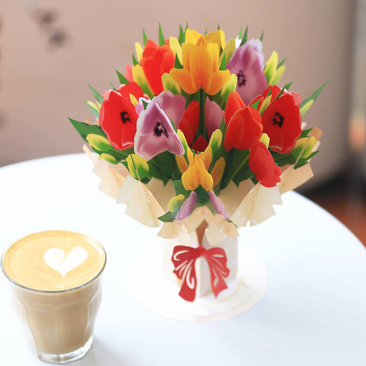 Kokorosa Tulip Bouquet 3D Fragrance Ornaments Card