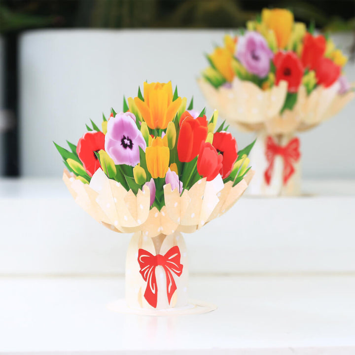 Kokorosa Tulip Bouquet 3D Fragrance Ornaments Card