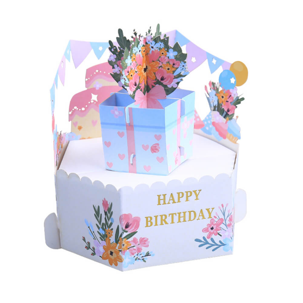 Kokorosa Happy Birthday Gift 3D Greeting Card