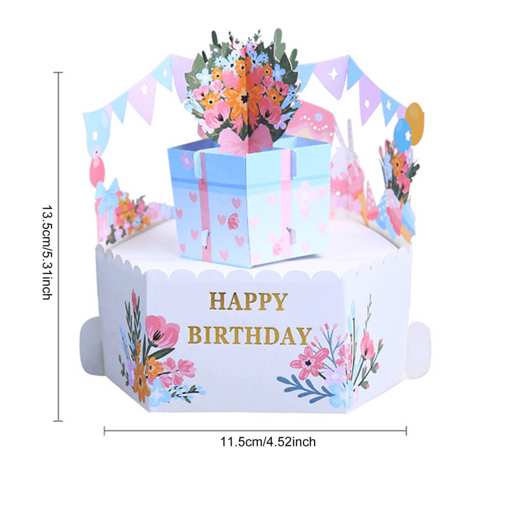 Kokorosa Happy Birthday Gift 3D Greeting Card