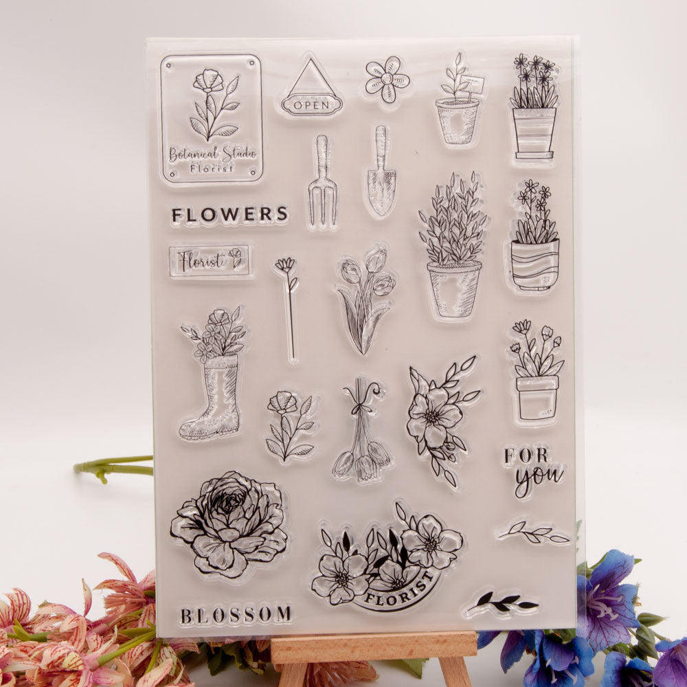 Kokorosa Garden Flowers Clear Stamps