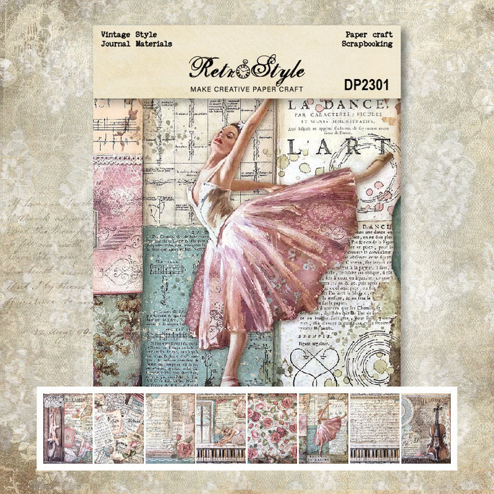 Kokorosa Elegant Ballet Girl Scrapbook & Cardstock Paper
