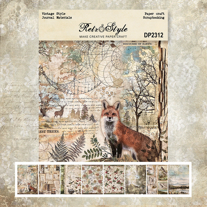 Kokorosa Fox In Forest Scrapbook & Cardstock Paper