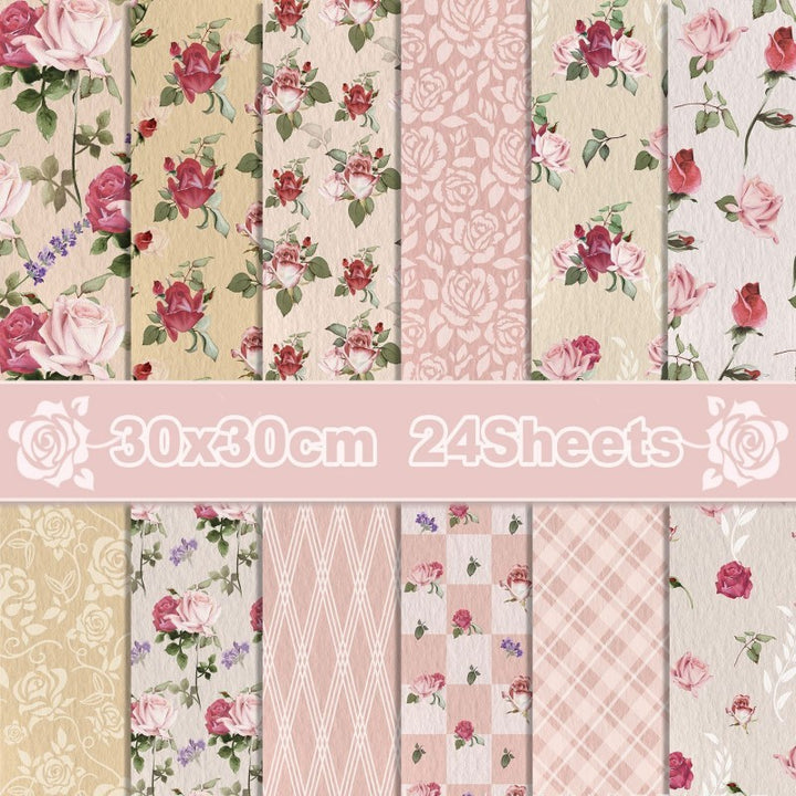 Kokorosa Charming Roses Scrapbook & Cardstock Paper