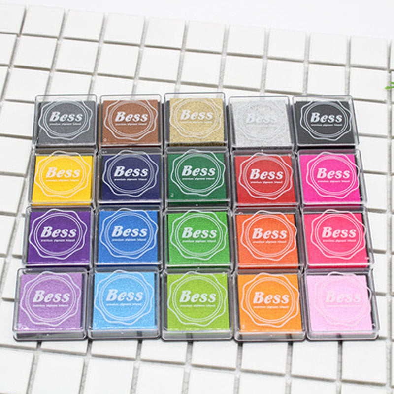 Bess 24 Colors Ink Pad Stamp Applicator Tool –