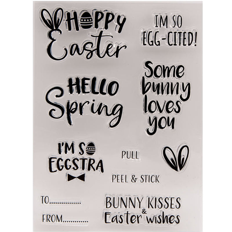 Kokorosa Easter Words Clear Stamps