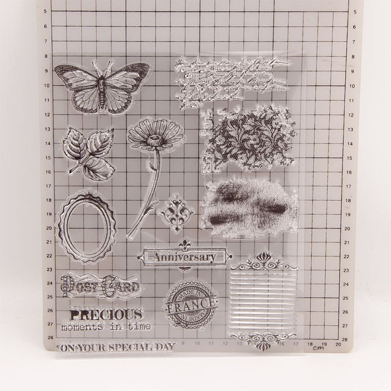 Kokorosa Butterflies and Floral Clear Stamps