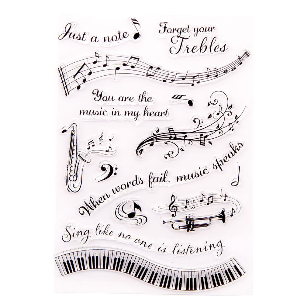 Kokorosa Music Notes Clear Stamps