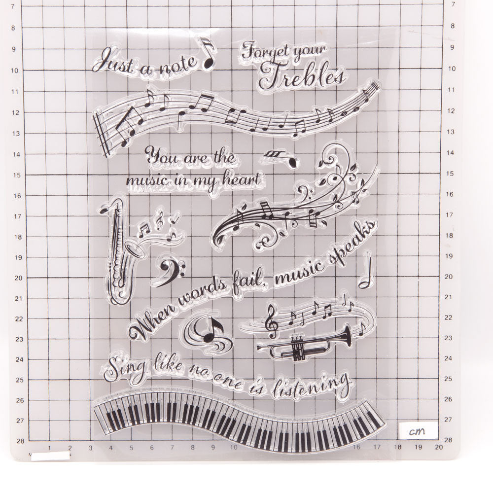 Kokorosa Music Notes Clear Stamps