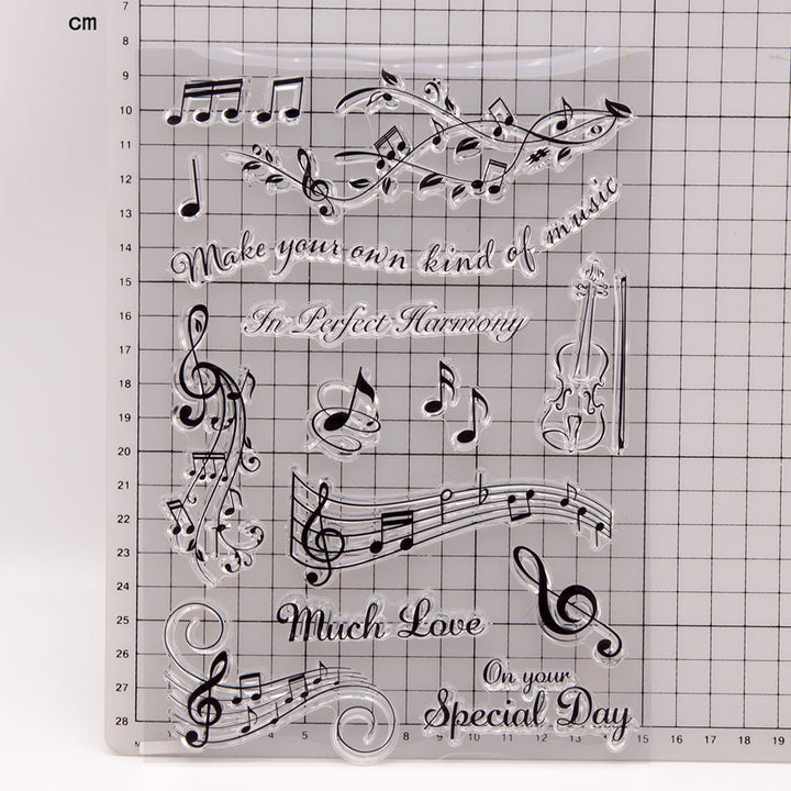 Kokorosa Various Music Staff Notes Clear Stamps