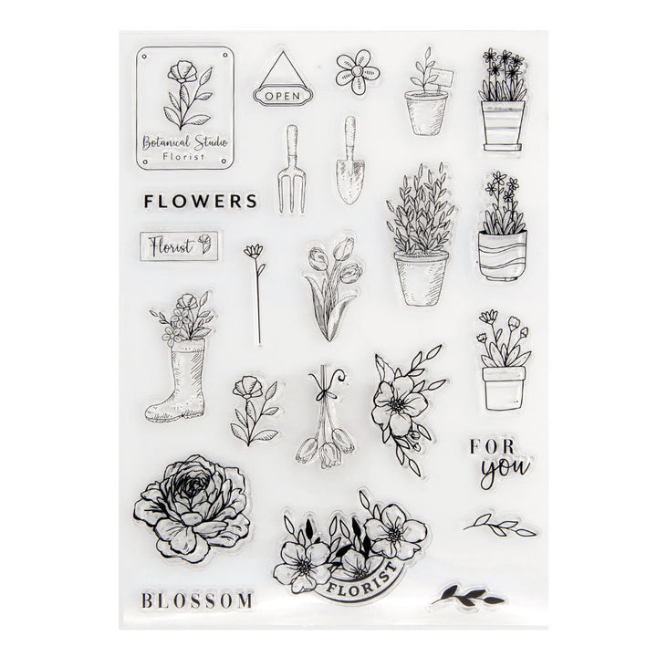 Kokorosa Garden Flowers Clear Stamps