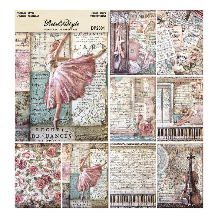 Kokorosa Elegant Ballet Girl Scrapbook & Cardstock Paper