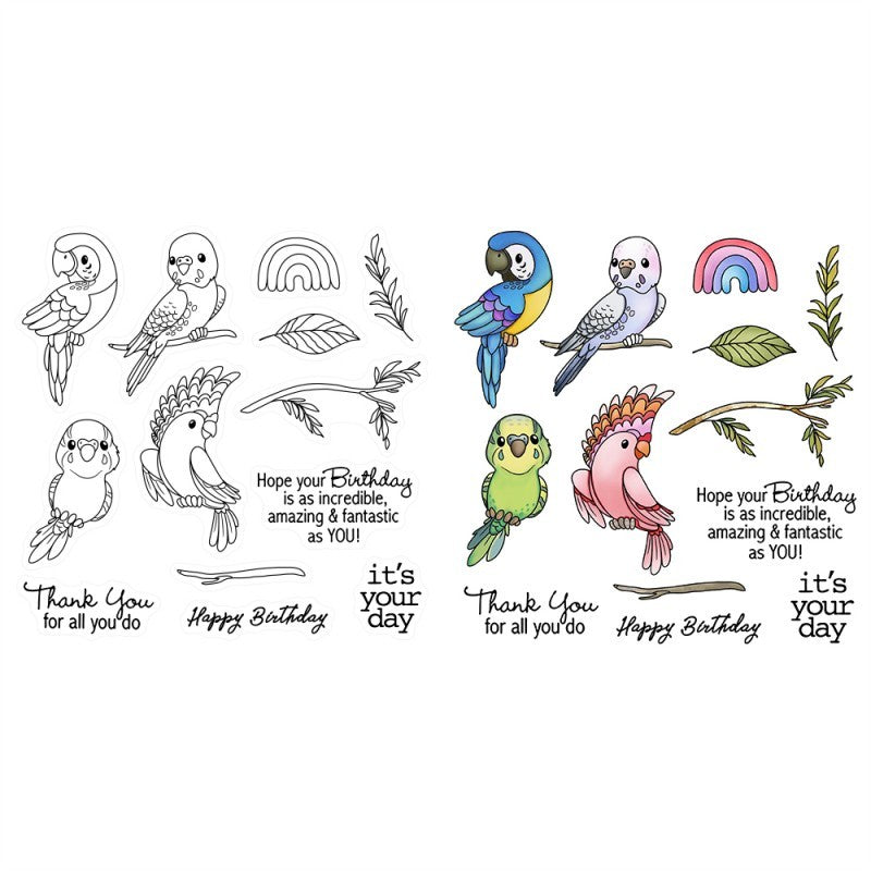 Kokorosa Various Birds Theme Dies with Stamps Set