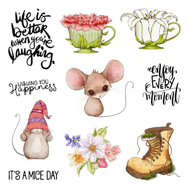 Kokorosa Cute Mouse Dies with Stamps Set